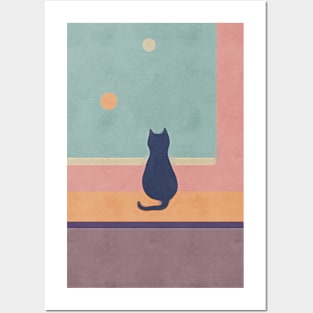 Two Sun Cat Posters and Art